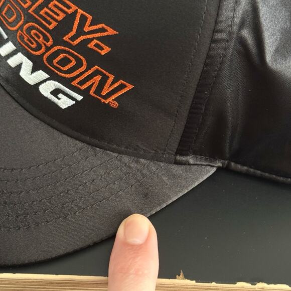 Harley-Davidson Screamin' Eagle Satin Snapback Baseball Cap Black Beauty NWT - Picture 5 of 6